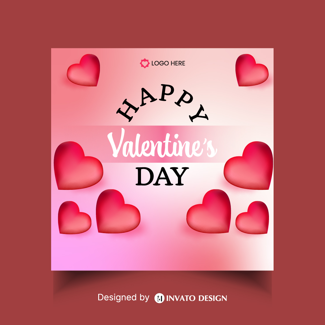 Free Valentine’s Day social media post template in vector format featuring romantic designs, customizable elements, and professional visuals for heartfelt messages.