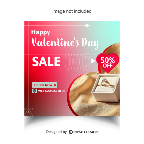 Free Valentine’s Day social media post template in vector format featuring romantic designs, customizable elements, and professional visuals for heartfelt messages