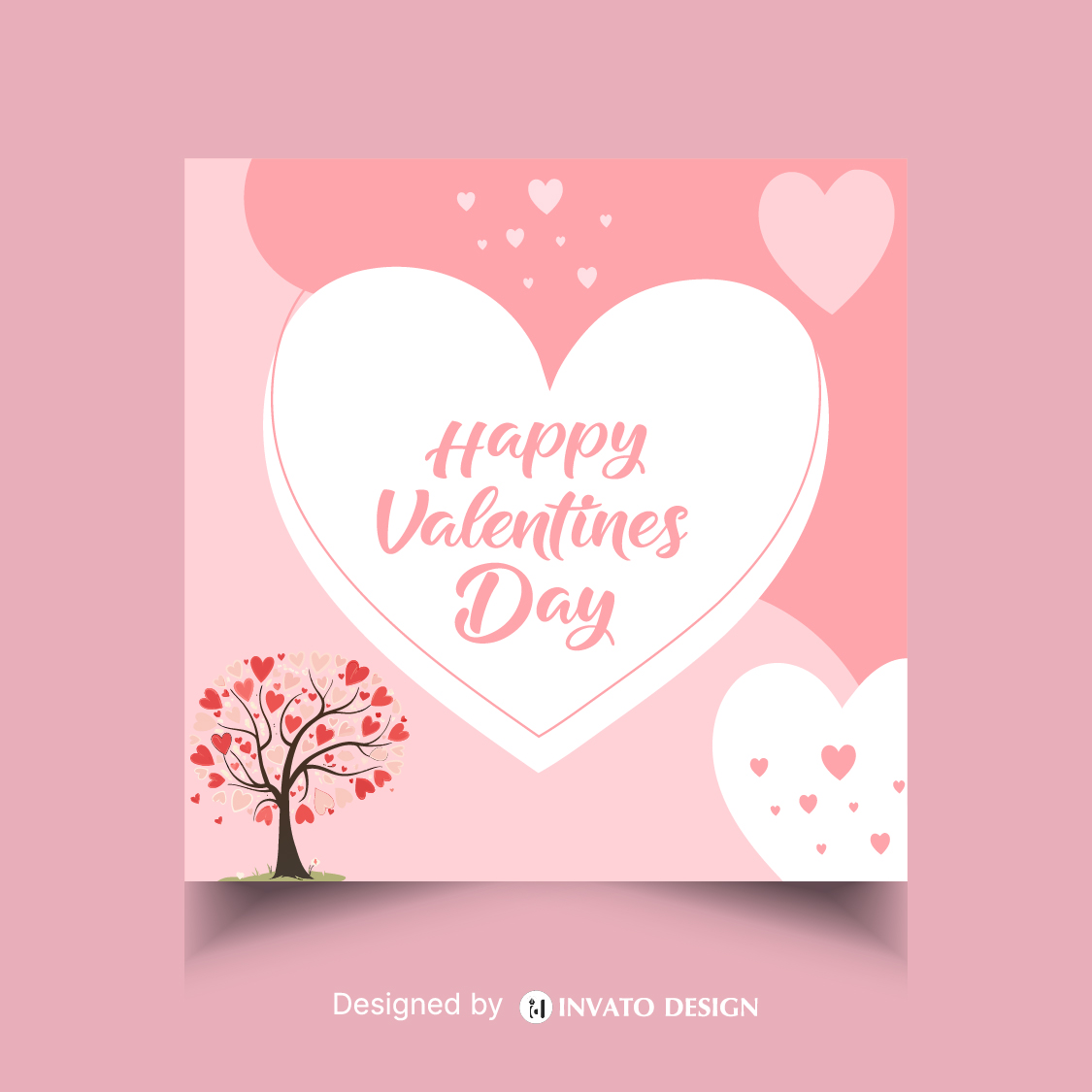 Free Valentine’s Day social media post template in vector format featuring romantic designs, customizable elements, and professional visuals for heartfelt messages.