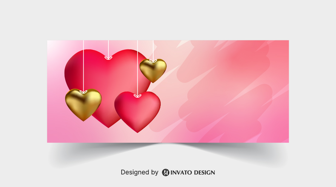 Free Valentine’s Day social media banner template in vector format featuring romantic designs, customizable text, and professional visuals for digital platforms