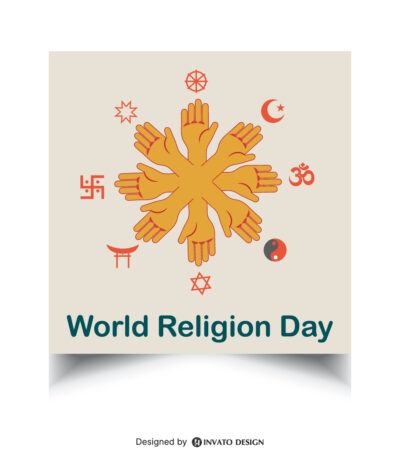 Free World Religion Day social media post template in vector format with harmonious designs, customizable colors, and professional visuals for promoting unity and peace