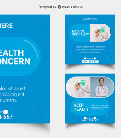 Editable Healthcare Social Media Post Template