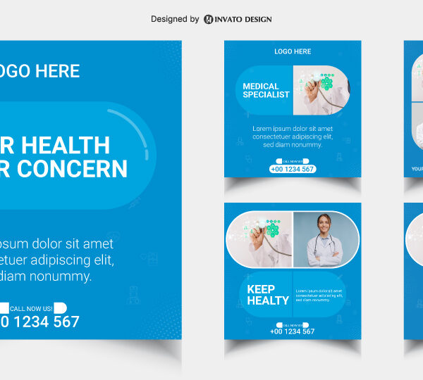 Editable Healthcare Social Media Post Template